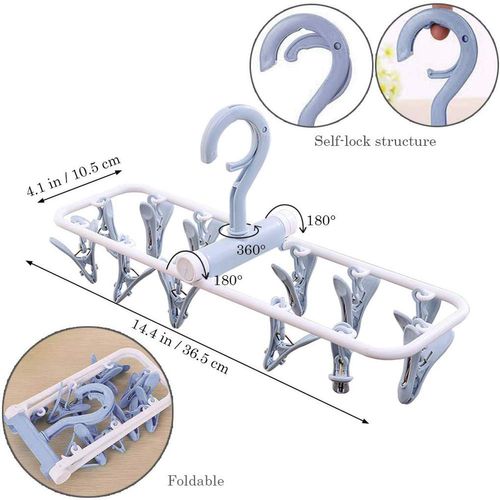 Pinch Hangers, 2 Pack, 24 Pinch Portable Hangers, Travel Hangers, Foshine Laundry Dryer Hangers, Pinch Hangers, Stainless Steel Pinch Hangers, Clothesline Hangers, Pinch Hangers, Folding Clothes,