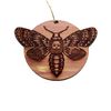 Deaths Head Hawk Moth - Cedar Ornament