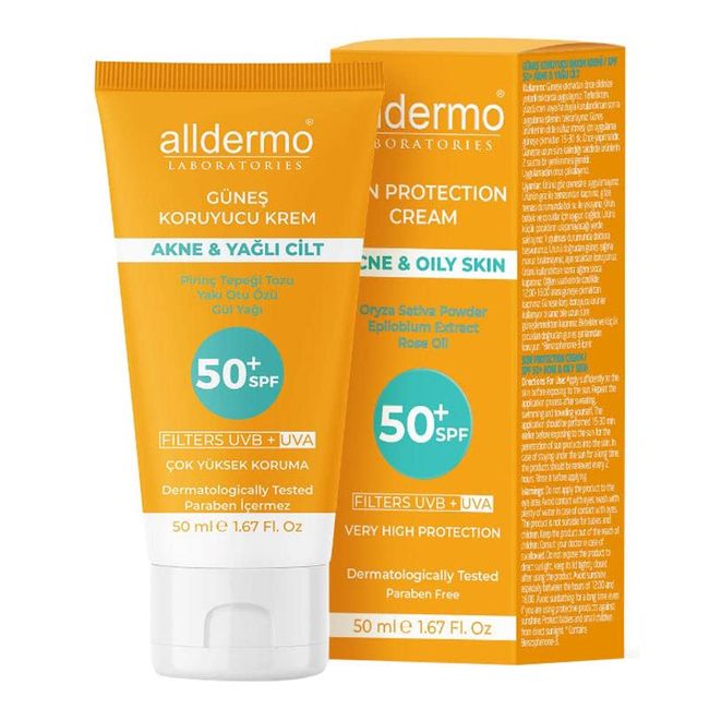 Alldermo Akne & Yağlı Cilt Güneş Kremi Spf 50 50 ml