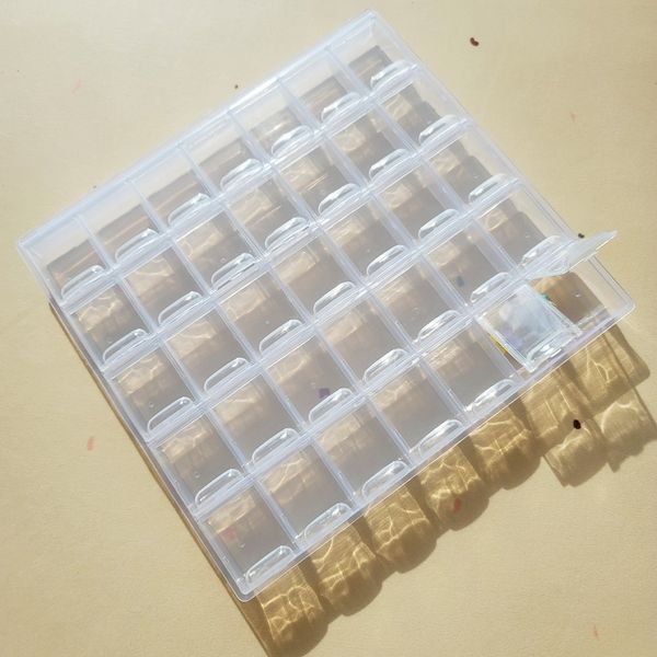 35 compartment nail parts case medicine beads storage box individual lid