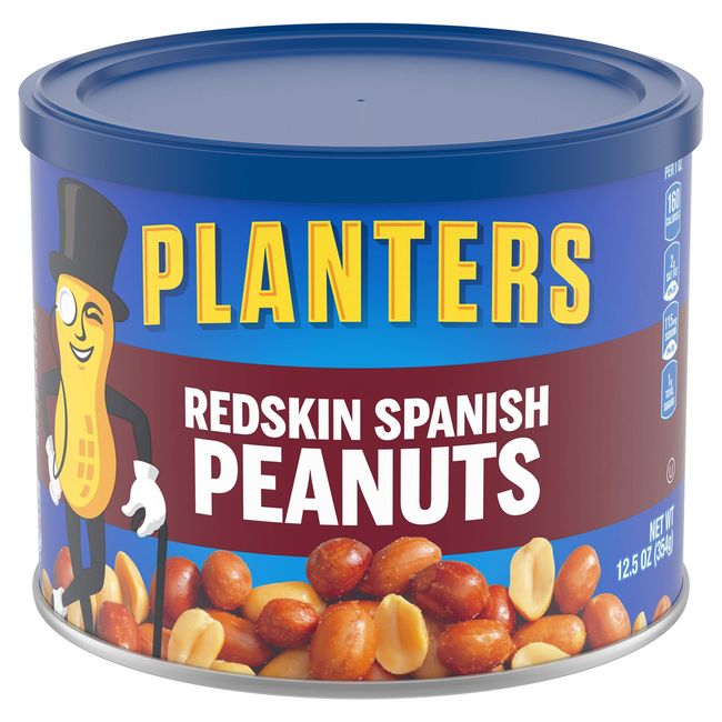 Planters Redskin Spanish Peanuts (6 ct Pack, 12.5 oz Canisters)