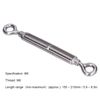 Turnbuckle for securing wire rope tension, eye and eye attachment (M6)