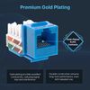 100 pcs Cat6 Punchdown Keystone Jack Blue 45 Degree Angle Ethernet Network PACK