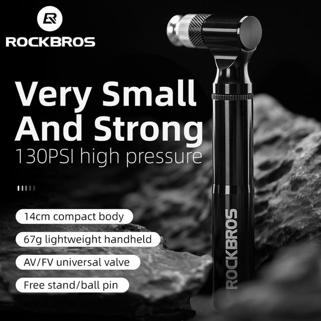 ROCKBROS Mini Electric Bike Pump 100PSI Alloy Motorcycle Bicycle