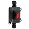 QWORK® IP65 Waterproof Inline Cord Switch with Red Indicator Light, 12-24V 30A, DPST Rocker Switch, Dual Position ON/OFF Control