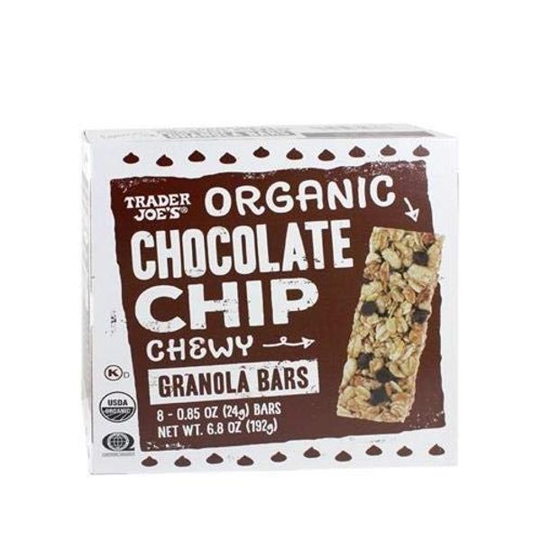 Trader Joe's Organic Chocolate Chip Chewy Granola Bars 6.8 oz. (Pack of 2 bxes)