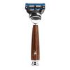 MÜHLE RYTMO Steamed Ash 4-piece Pure Badger 5-Blade Razor Modern Luxury Wet Shaving Set - Perfect for Every Day Use, Barbershop Quality Close Smooth Shave