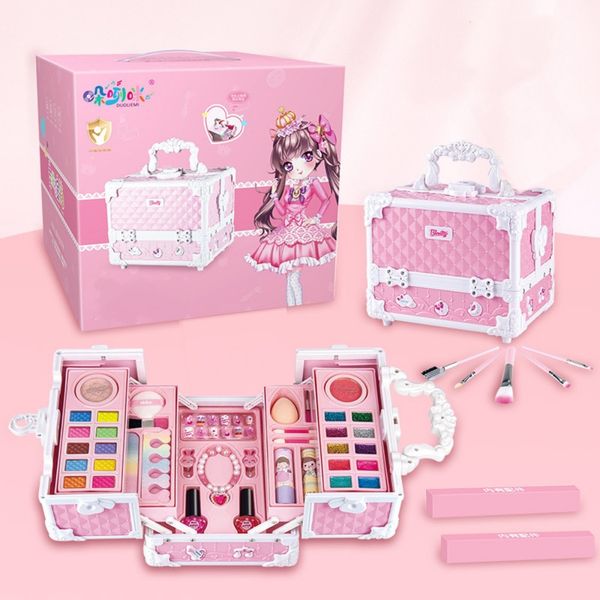 Erasable with water for girls, women, children, hypoallergenic mild cosmetics, makeup box gift set, dressing table gift, elementary school student