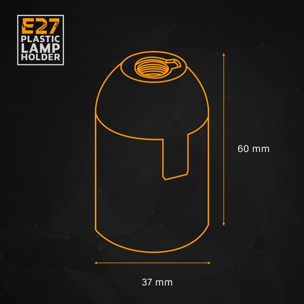 Edison Screw Lamp Holder Small E27 Socket Lamp Holder Insulating Plastic Shell Light Bulb Socket 250V 2A High Conductivity E27 Pendant Socket & Replacement Ring