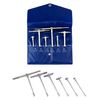 QWORK® Telescopic Gauges 8 mm - 150 mm Inner Diameter Adjustable, 6 Pieces/Set