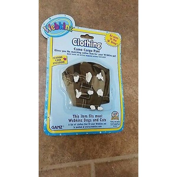 Webkinz Pet Clothing Camo Cargo Pant Dogs & Cats Ganz New in package pants