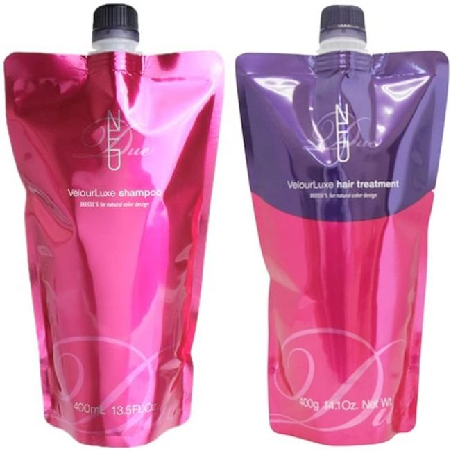 Milbon Deesse's Neu Due VelourLuxe Shampoo 400 ml Refill & Hair Treatment 400 ml Refill