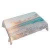 Walmsco Tablecloth Purple Gold Marble Decor For Dining Room Kitchen Rectangular Table Cover 132 * 178cm
