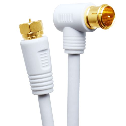 TARO'S 4CLF-01BK Antenna Cable, 3.3 ft (1 m), Supports 4K/8K Broadcasting (3224MHz), S-4C-FB, 4C Coaxial, Terrestrial Digital, BS, CS, CATV Broadcasting, Gold-Plated Plug, Type-L (Plug-In) to Type-F