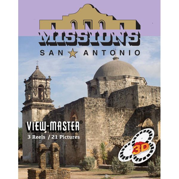 San Antonio Missions - ViewMaster - 3 Reel Set - 21 3D Images