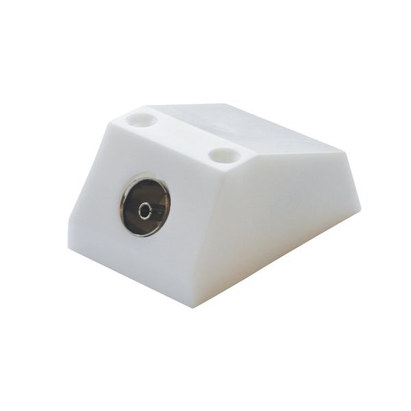 Single Coaxial Outlet, White