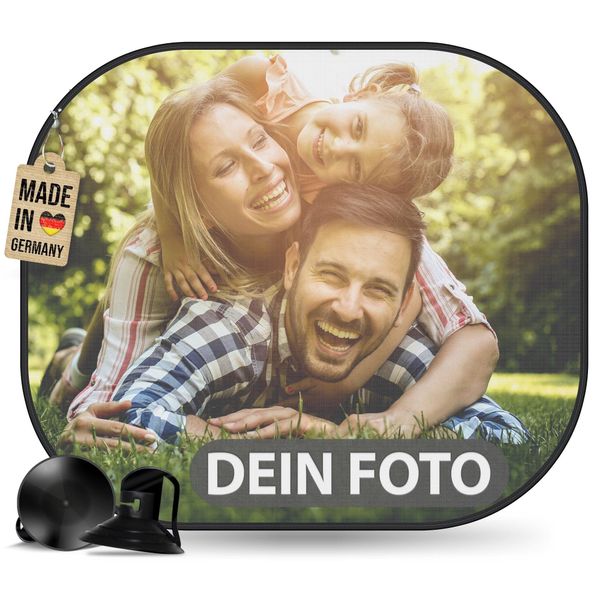 PR Print Royal Personalisierter Auto Sonnenschutz - mit Foto und Name selbst gestalten - Sonnenblende fürs Auto, Personalisierte Geschenke, Kinder, Baby | Fotogeschenk, Einzeln