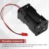 Battery Holder Plastic Storage Box Pack Receiver Case 4 x AA Battery Insert Compartment Container for 1/8 1/10 RC Model HSP(Black)