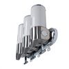 Shower Soap Dispensers - Pump Action, Lockable, Wall Mounted, White (Triple)