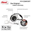flexi 4000498043547 Comfort Retractable Lead, Small, 5 m, Black/Blue