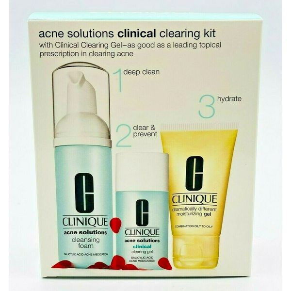Clinique Acne Solutions Clinical Clearing Kit Cleansing foam+ clearing gel +more