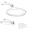 Tuscany Silver Women's Beaded Adjustable Slider Bracelet - 10cm/4-23cm/9" (Silver)