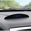 Riloer Car Temperature Clock, Universal Auto Dashboard Digital Clock Thermometer Voltage with LCD Screen Display for Car Interior, Blue