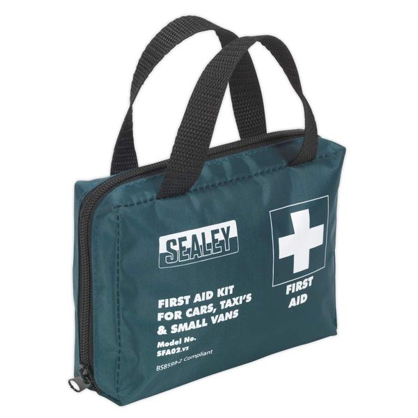 Sealey SFA02 First Aid Kit Medium for Cars, Taxis & Small Vans - BS 8599-2 Compliant