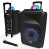 Pyle 700W Bluetooth PA Speaker System, Flashing LED Lights, Portable Battery