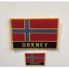Orkney UK County Flags Badges Iron Sew on Embroidered Patch Small | Large (Small)