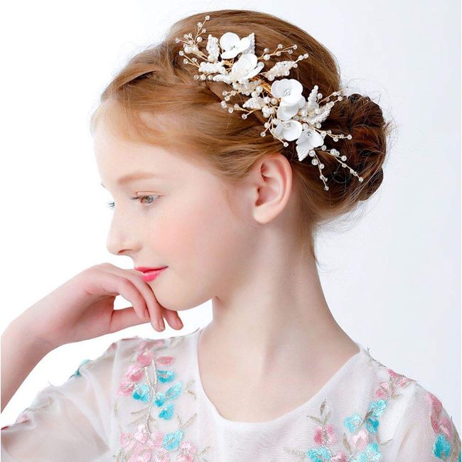 Kuros Children's Hair Access Vol.3 (White Flower & Pearl)