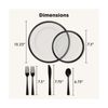 By Madee: Heavyweight Disposable Dinnerware Set | 150 PCS for 25 Guests | Bla...