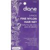 Diane Nylon Net French Elastic, Grey, 3 Count