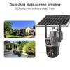WiFi 4MP Wireless Solar Power PTZ IP Camera Security 8X Zoom Two-Way Audio