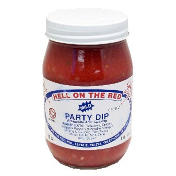 Hell on The Red Party Dip Mild Salsa - 16 oz (4 pack)