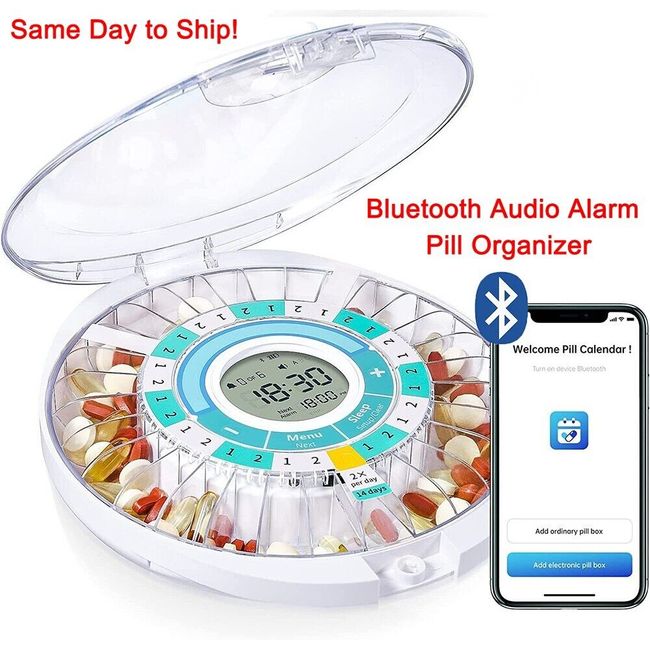 Bluetooth Monthly Pill Organizer Case Electronic Automatic Medication Dispenser