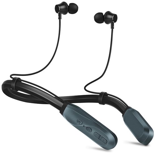 TERUBIN Neckband Bluetooth Headphones, 200H Long Playtime Wireless Stereo Neckband Earbuds with Microphone, Waterproof Around The Neck Headphones in Ear Headset for Sports/Workout/Office (Dark Blue)