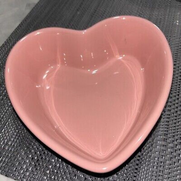 Chantal 2 Pc. Bakeware Pink Heart Shape Baking Dish 3 Cup Pan + 1 1/4 Cup Dish!