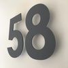 Graphite Grey Matt, Floating Finish, House Numbers - Century Gothic - 25 cm