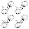 Snap Trigger Snap Stainless Steel Snap Hook Spring Hook Key Chain 360 Degree Rotation 4pcs Fall Prevention Load Capacity 6cm Silver