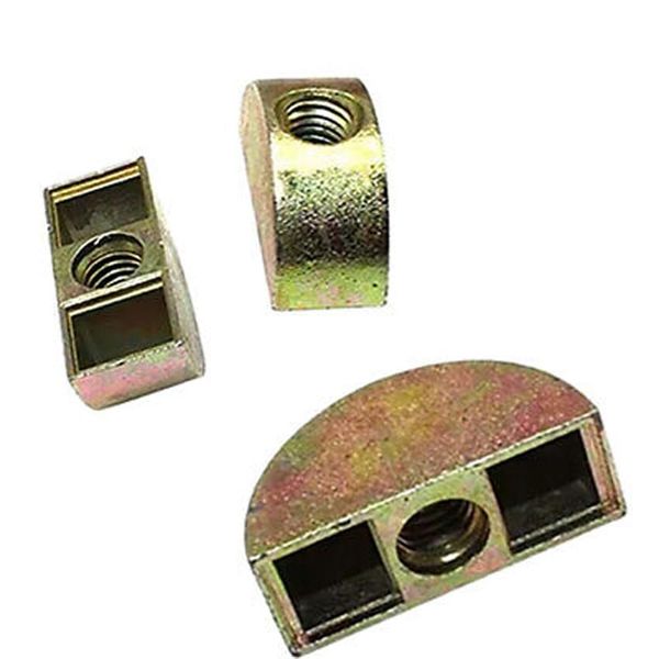 M8 Replacement Nuts For Furniture Bunk Bed Cots - Half Moon Bed Nuts (10)