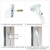 4Pcs Window Handles for UPVC Windows with 20Pcs Multi-Spindle and Keys, Universal Window Lock Replacement Window Handle, Lockable White Window Handle, 10/15/30/43/55 mm Spindle