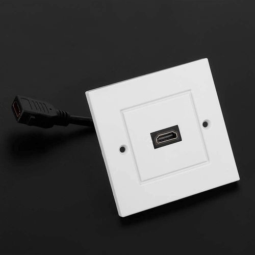 HDMI Wall Plate Panel Faceplate 1Pcs, Ancable Single Port HDMI Wall Panel Socket Plug Jack Outlet Decorative Face Cover Mount Panel for Hotel Home Office Building