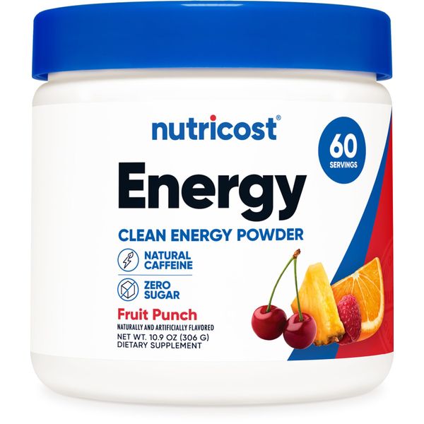 Nutricost Energy Complex (Fruit Punch) (60 Servings) - Clean Energy Powder, 300g Dietary Supplement