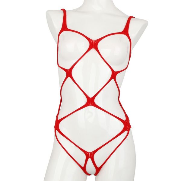 Andre shop Lace-up Leotard -Turtle Shell Line- (Red)