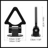 Hihaha 2 Set Universal Black Triangle Shaped Car Tow Hook Decor Bumper Trailer Sticker Durable Material