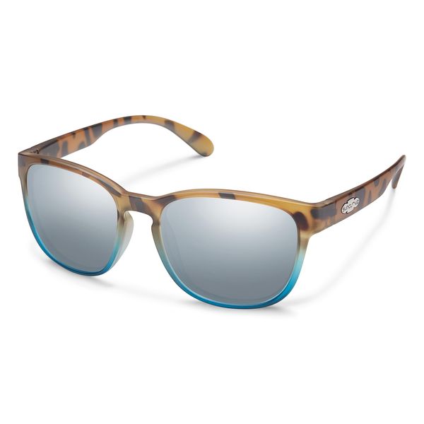 Suncloud Loveseat – Polarized Sunglasses – for Men & Women - Matte Tortoise Blue Fade + Polarized Silver Mirror Lens