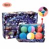 6pc 2.8oz Swan Star Bath Bombs Fizzing Shower Balls Soap with Adjustable Ring