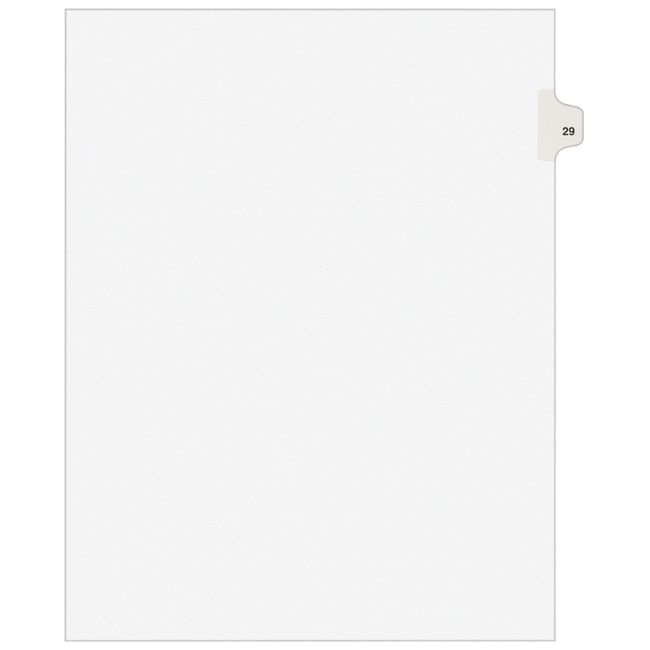 Avery Legal Dividers, Premium Individual Tab Titles, Letter Size, Side Tabs, 29, 25 Pack (01029)