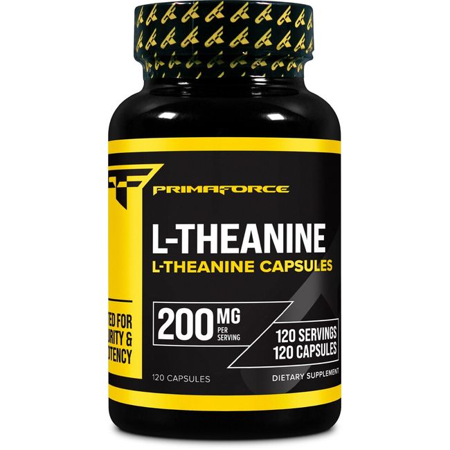 Primaforce L-Theanine Capsules (120 Capsules) (200mg L-Theanine Per Serving)